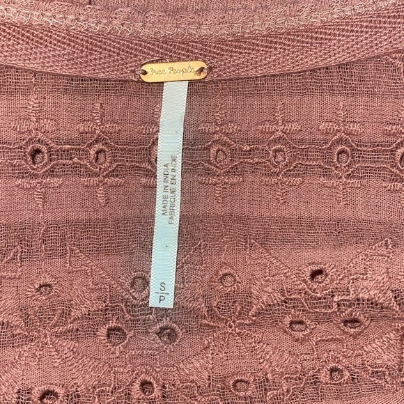 Free People Parisian Nights Thermal Henley Top in Sayluita / Desert Rose Sz. S - Picture 12 of 14